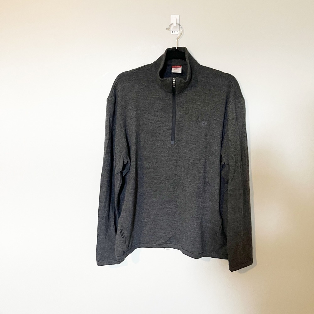 Icebreaker sport 320‎ gray 1/4 zip pullover men's X-Large